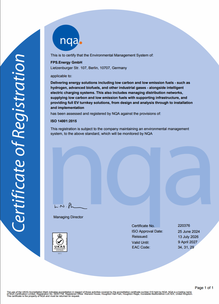 ISO 14001:2015 Zertifikat